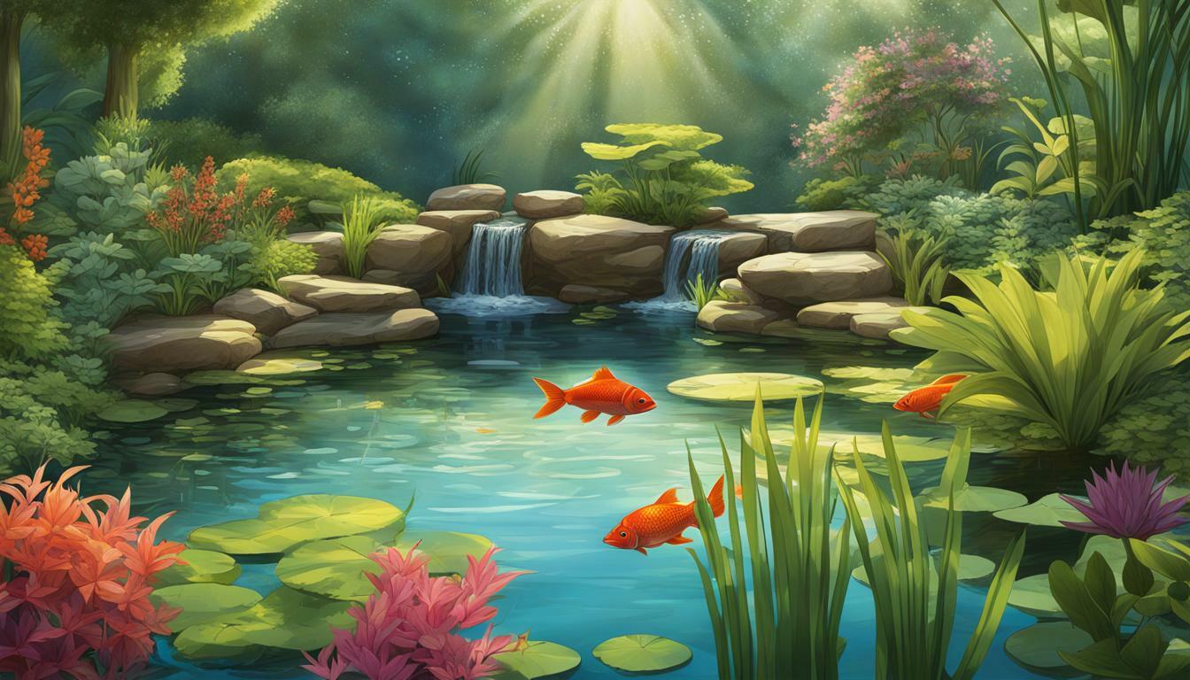 Fish and plants for garden ponds