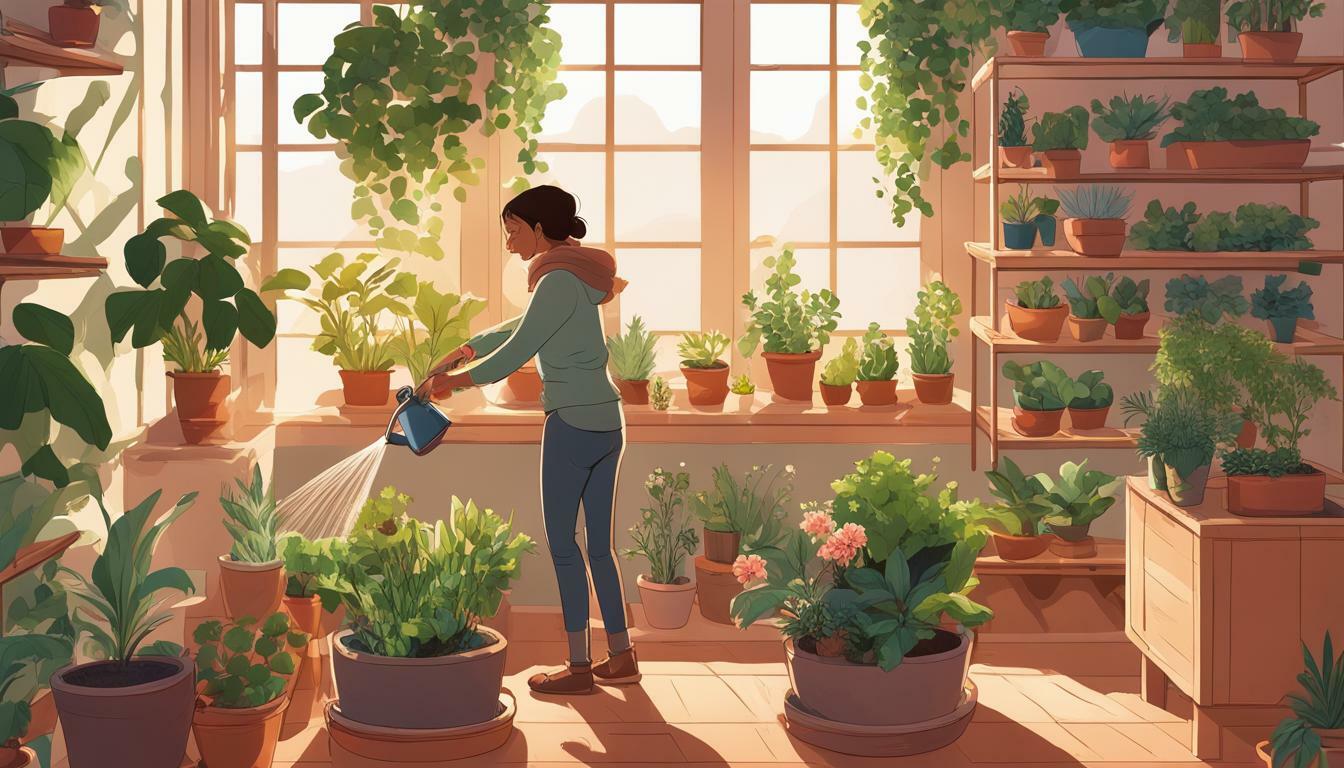 Indoor gardening during winter months