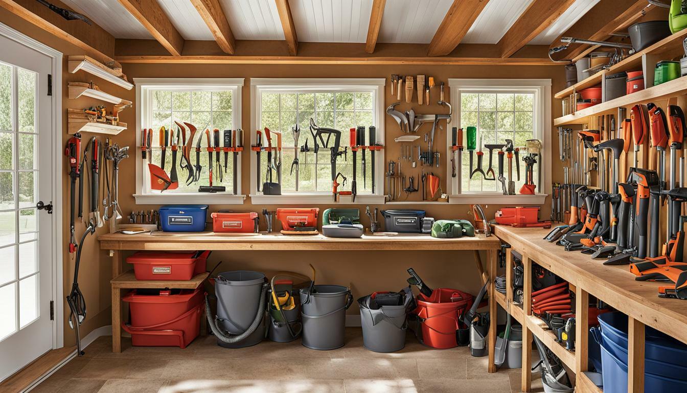 Proper storage for power gardening tools